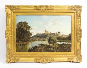 Antique Oil Painting   "Windsor Castle" Edmund John Niemann 19th C | Ref. no. 08925 | Regent Antiques