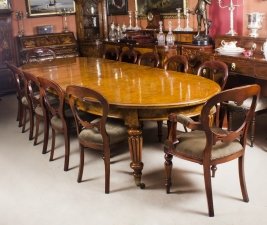 Antique  Pollard Oak Victorian Extending Dining Table 19th C & 12 Chairs | Ref. no. 08952b | Regent Antiques