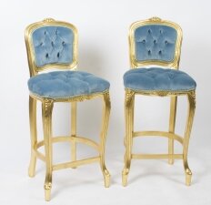 A Bespoke Pair Giltwood Louis Revival Bar Bar-chairs | Ref. no. 08953 | Regent Antiques