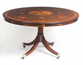 Antique marquetry centre table | Victorian English mahogany round table | Ref. no. 08959 | Regent Antiques