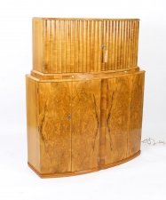 Antique Art Deco Burr Walnut Half Moon Cocktail Bar c.1930 | Ref. no. 08961 | Regent Antiques