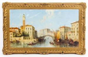 Antique Oil Painting  Venetian Scene of The Grand Canal J.Vivian 19th C | Ref. no. 09028 | Regent Antiques