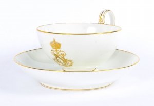 Antique HIH Emperor Napoleon III Sevres Porcelain Cup & Saucer 19th C | Ref. no. 09031 | Regent Antiques