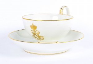 Antique HIH Emperor Napoleon III Sevres Porcelain Cup & Saucer 19th C | Ref. no. 09031 | Regent Antiques