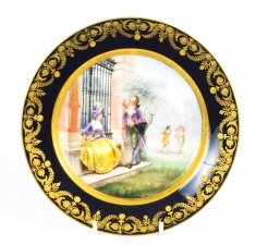 Antique French Sevres Hand-painted Porcelain Gilt  Plate  19th C | Ref. no. 09066 | Regent Antiques