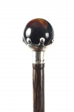 Antique Walking Stick Cane with Tiger\