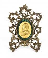 Antique French Framed Ormolu & Malachite  Portrait Plaque Francis Drake 19thC | Ref. no. 09138 | Regent Antiques