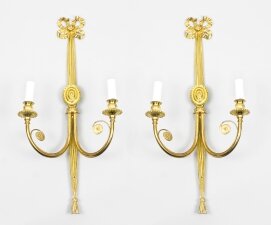 Antique Pair Large French Louis XVI Ormolu Wall Lights Late 19th C | Ref. no. 09152a | Regent Antiques