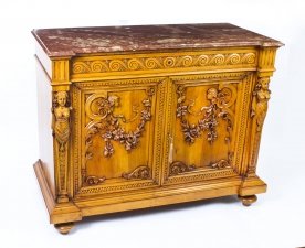Antique French Carved Walnut Marble Topped  Chiffonier 19th Century | Ref. no. 09158 | Regent Antiques