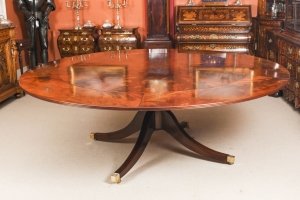 Vintage 7ft 4"  Diameter Flame Mahogany Jupe Dining Table. Mid 20th C | Ref. no. 09181 | Regent Antiques