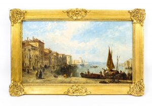 Antique Oil Painting  Venetian Scene of The Grand Canal J.Vivian 19th C | Ref. no. 09220 | Regent Antiques