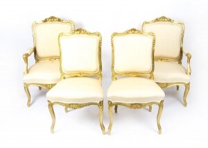 Antique French Louis Revival Giltwood Four Piece Salon Suite 19th Century | Ref. no. 09223 | Regent Antiques