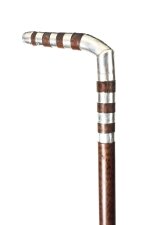 Antique American Walking Cane Stick Sterling Silver Handle 19th Century | Ref. no. 09246 | Regent Antiques
