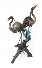 Vintage Bronze Heron Sculptural Pond Fountain 20th Century