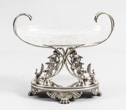 Antique English Victorian Silver Plate Epergne Centrepiece Peacocks 19th C | Ref. no. 09289 | Regent Antiques