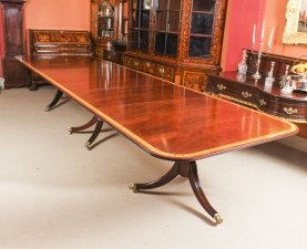 Vintage 15ft 6"  Regency Style Arthur Brettt  Dining Table Mid 20th C | Ref. no. 09293 | Regent Antiques