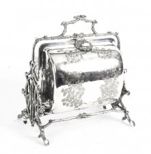 Antique English Silver Plated Folding Sweets Biscuit Box 19th Century | Ref. no. 09298 | Regent Antiques