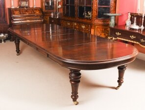 Antique 11ft 6" Victorian Flame Mahogany D End Extending Dining  Table 19th C | Ref. no. 09344 | Regent Antiques