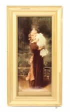 Antique Victorian Crystoleum Picture of a Mother and Child Painting 19th C
