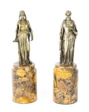 Antique Italian Pair of Grand Tour Bronze figures of Roman Maidens, 19thC | Ref. no. 09403 | Regent Antiques