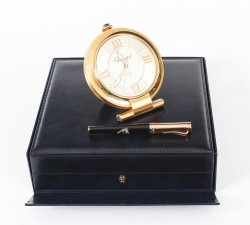 Chopard Imperiale Rose Gold Travelling Alarm Clock & Pen In Presentation Box | Ref. no. 09406 | Regent Antiques