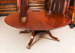 Vintage 6 ft 6& 34 Diam Dining Table by William Tillman 20th Century