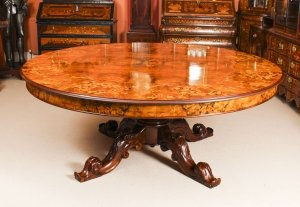 Vintage 6ft 6 inch Diameter Marquetry Dining Table 20th C | Ref. no. 09418 | Regent Antiques