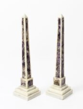Antique Pair Grand Tour  Convent Siena & Amethyst Marble Obelisks C.1890 | Ref. no. 09434 | Regent Antiques