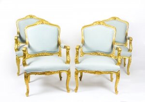 Antique Set of 4  Louis Revival French  Giltwood Armchairs  19th Century | Ref. no. 09436a | Regent Antiques