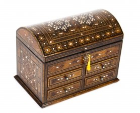Antique Damascus Mother-of-Pearl and Specimen Wood Inlaid Table Chest 19th C | Ref. no. 09441 | Regent Antiques