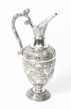 Antique Victorian Silver Cellini Claret Wine Jug Glasgow 1878  19th C | Ref. no. 09444 | Regent Antiques