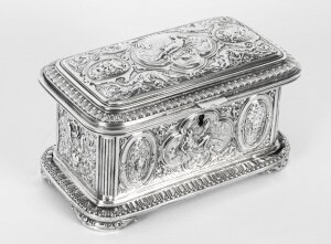Antique Large French Silver on Copper Casket 19thC | Ref. no. 09445 | Regent Antiques