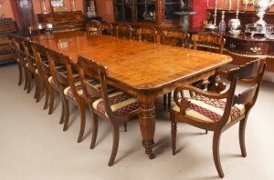 Antique  Pollard Oak Victorian Extending Dining Table 19th C & 12 Chairs | Ref. no. 09448a | Regent Antiques