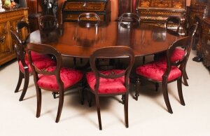 Vintage 7ft 4" Diamete Tillman Jupe Dining Table 20thC & 10 Antique Chairs | Ref. no. 09465b | Regent Antiques