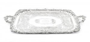 Antique Regency Old Sheffield Silver Plated Tray C 1820 with Cavendo Tutus Crest | Ref. no. 09472 | Regent Antiques