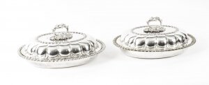 Antique Pair Old Sheffield Plated Entree Dishes Roberts, Smith & Co 19th Century | Ref. no. 09480 | Regent Antiques