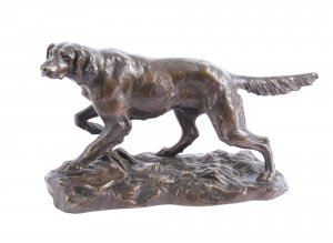 Antique Bronze Sculpture Irish Setter Dog Hunting by H. Peyrol C 19th | Ref. no. 09503 | Regent Antiques