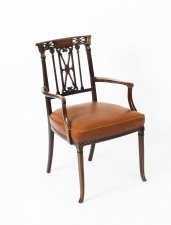 Antique Victorian Mahogany& Brass  Inlaid Armchair 19th Century | Ref. no. 09537 | Regent Antiques