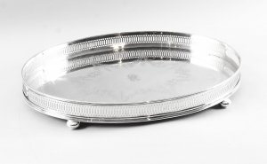 Antique Edwardian Silver Plated Gallery Tray Circa 19th Century | Ref. no. 09622 | Regent Antiques