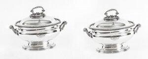 Antique Pair Sauce Tureens Entree Dishes  Elkington C1860  19th Century | Ref. no. 09630 | Regent Antiques