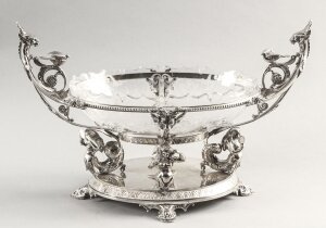 Antique Victorian Silverplate Centrepiece Glass Henry Wilkinson & Co 19th C | Ref. no. 09632 | Regent Antiques