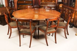 Antique Walnut Jupe Action Dining Table by Gillows  19th Century & 8 chairs | Ref. no. 09647a | Regent Antiques
