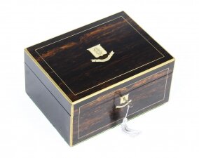 Antique Victorian Coromandel & Brass Banded Box 19th C | Ref. no. 09649a | Regent Antiques