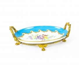 Antique Ormolu Mounted Bleu Celeste Sevres Porcelain Oval Centrepiece 19th C | Ref. no. 09665 | Regent Antiques