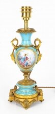 Antique Bleu Celeste Sevres Porcelain Ormolu Table Lamp c.1870 | Ref. no. 09666 | Regent Antiques