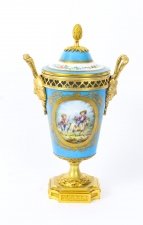 Antique French Bleu Celeste Ormolu Mounted Sevres Lidded Vase C1880 | Ref. no. 09667 | Regent Antiques