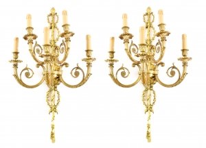 Antique Pair of French Louis Revival 5 Branch  Ormolu Wall Lights C1900 | Ref. no. 09711 | Regent Antiques