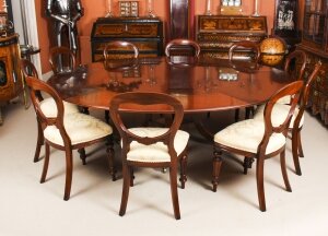 Vintage 7ft 4" Diamete Tillman Jupe Dining Table 20thC & 10 dining Chairs | Ref. no. 09725a | Regent Antiques