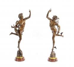 Antique Pair of Bronzes of Mercury & Fortuna After Giambologna & Fulconis 19th C | Ref. no. 09735 | Regent Antiques