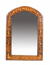 Antique Dutch Flame Mahogany & Floral Marquetry Wall Mirror 19th Century | Ref. no. 09748 | Regent Antiques